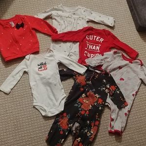 Heart bundle of baby clothes